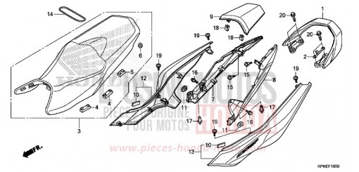SIEGE/CAPOT ARRIERE GLR1251WHH de 2017